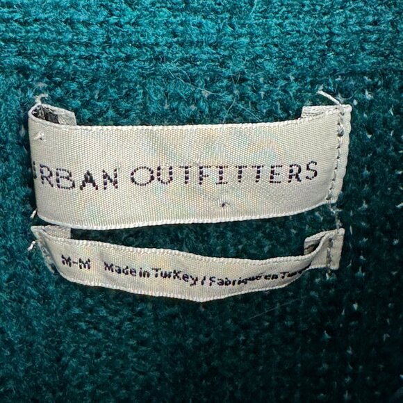 Vintage Urban Outfitters Fair Isle Mock Neck Sweater Size M Green Red - Picture 6 of 7